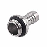 Marhynchus 6 Stück Wasserkühlungs-Schlauchanschlüsse, Edelstahl-PC-Anschluss mit Verstecktem Silikonring für Wasserblöcke, Heizkörper, Pumpen, Reservoir (ich esse)