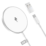 15W Mag-Safe Ladegerät iPhone Induktives Ladegerät, 2M Wireless Charger für i Phone 17/16/15/14/13/12/11/Pro Max/Mini/Plus, Induktive Ladestation iPhone Kabelloses Ladegerät