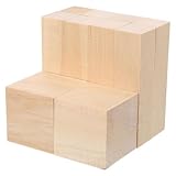 JOINPAYA 10 Stück Unbehandelte Lindenholz Schnitzblöcke Weich und Stabil Verschiedene Größen 10×25×25cm 5×5×5 CM zum Schnitzen und Basteln für Erwachsene Selbstgemacht Holzrohlinge für