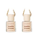 Auto Duft Lufterfrischer, Auto Duft Innenraum, Langanhaltender Lufterfrischer Auto, Aufhänger Diffusor, Autoduft Gegen Gerüche, Vanillecreme, Geschenke für Frauen Männer 2 Stück