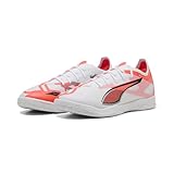 PUMA Unisex Ultra 5 Match IT Fussballschuh, White Black-Glowing RED, 43 EU
