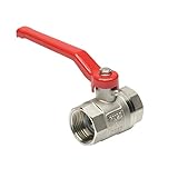 Meister Kugelhahn - 30,93 mm (1 Zoll) IG - Mit langem Stahlhebel & vollem Durchgang - Beidseitiges Innengewinde - Hochwertiges Messing / Absperrhahn für Wasserleitungen / Wasserhahn / FLOR92615