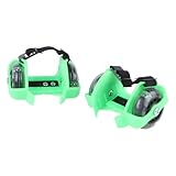 GALPADA Rollschuhe mit Leuchträdern Verstellbare Grüne Outdoor Sports Skates für Jungen und Mädchen Sichere Langlebige Kinderschuhe mit Auffälligem Blinkdesign für Spiel und Bewegung