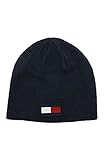 Tommy Hilfiger Jungen Wendemütze Beanie-Mütze, Marineblaues wendbares Logo, Einheitsgröße