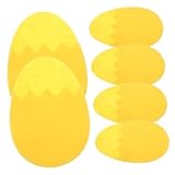 Mikikit 6 Stück Osterei-Bestecktasche Osterbestecktasche Tischbestecktasche Bestecktasche Ostern Besteckhalter für Party Utensilienhalter für Party Filzstoff Yellow