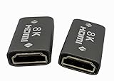 Halokny 2er-Pack 8K HDMI-Koppler – HDMI-Adapter Buchse auf Buchse, unterstützt 8K @ 60Hz/4K @ 120Hz, HDMI-Anschluss unterstützt TV-Monitore, Projektoren, Laptops und mehr