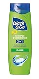 Wash & Go 2in1 Shampoo & Conditioner Classic 1 x 400ml, tägliche Haarpflege für sauberes, starkes und gesundes Haar