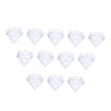 ELAYARD 30 Stück Teiliges Transparenter Diamantform Kunststoffboxen mit Deckel Luftdichte Kosmetik Dosen für Make up Proben Aufbewahrung Kleiner Schmuckstücke DIY Bastelbehälter