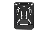 1x Schwarze Kennzeichenhalter für Versicherungskennzeichen 135 x 110 mm (für Mofa - Roller - S-Pedelec - E-Bike - Moped - L-Krad - Leichkraftrad)