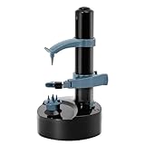 Kartoffelschäler Elektrisch, Automatisch Obstschäler für Gemüse und Äpfel 5-10cm, Schälmaschine Durchmesser mit Netzteil und Batteriebetrieb Elektrischer Schäler 24W