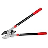WALTER Teleskop Getriebe-Astschere - Amboss-Schere, Gartenschere, teleskopierbar 63-92 cm, Schneidet Äste bis Ø 45 mm mühelos, Rosenschere, einfache Bedienung, rutschfester Griff