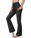 G4Free Yoga-Hosen für Damen Bootcut Yogahose Mit Taschen Flare Hose Hohe Taille Sporthose Lang Sporttop Hosen Fitness Training Jogginghose