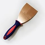 Yiustldd Kupferbeschichtungsmesser, 3 Mm Dicker Gipsspatel Mit Gummigriff, Trockenbaukratzer, Holzentferner, Tapetenschaber, Malwerkzeug, Malwerkzeug,40mm