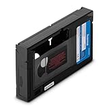 Hama Automatischer Kassettenadapter für VHS-C Videokassetten, Batteriebetrieben, Auto, Schwarz (Nicht geeignet für Hi8, Super8, Video8, Mini DV)
