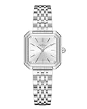 CIVO Armbanduhr Damen Silber Damenuhr: Edelstahl Eckig Analog Uhr für Frauen - Wasserdicht Lässig Mode Geschenke