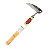 Sichelhacke zum Jäten, manuelles Sichelwerkzeug für Garten-Sichel, Grasschneider aus Stahl, Gartensense mit langem Griff, Grassichel für Garten, PA