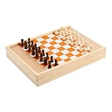 Holz-Mehrspielbrett-Set, Holz-Schachbrett-Set - 5 in 1 klassische Schachbretter aus Holz | Tischspiel, Reisespielzeug, interaktiver Spaß für Kinder und Erwachsene, Jugendliche