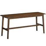 HOOBRO Sitzbank aus Bambus, Holzbank für Esszimmer, Schlafzimmer, Badezimmer oder Küche, Einfach zu Montieren, Robust und Stabil, 100 x 30 x 45,5 cm Mokka-Farbe EMA03CD01G2