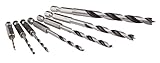 Makita D-62371 Holzbohrer-Set 7-teilig, Holzspiralbohrer für Weich- und Hartholz, Ø 2 - 8 mm, 1/4'-Sechskantaufnahme