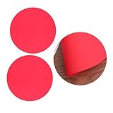 Alipis 2 Stück Silikon Mikrowellenmatte rutschfeste Hitzebeständige Topfunterlage für Küche Rote Isoliermatte für Tische und Herdplatten