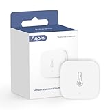 Aqara Temperatur- und Feuchtigkeitssensor, Erfordert Aqara Hub, Zigbee, für Fernüberwachung und Smart Home, Kabelloses Hygrometer-Thermometer, Kompatibel mit Apple HomeKit, Alexa, IFTTT