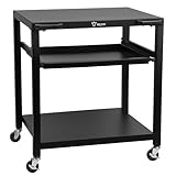 BBQ-Toro Grillwagen 80 x 65,5 x 86,5 cm | Schwarz | Grilltisch mit großer Arbeitsfläche | Grill Beistelltisch, Outdoor Grill Trolley | Grilltisch Outdoor, Servierwagen mit Ablagefläche