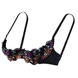KASFDBMO Frauen Spitzenregal BH Gepolsterten Push Up 1/4 Tasse Balkonette Unterdraht Bralette Sex Balconette Unterdraht Geschenke Gepolsterten Push Up BH