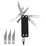 PEIZHIYC Taschenmesser mit 8 Funktionen, Edelstahl Klappmesser Multitool Kompakt Tragbar Outdoor Messer Survival Flaschenöffner Multi Tool Pocket Knife für Outdoor Wandern Camping