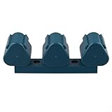 Bewahren Sie Ihre Lithium-Batterien effizient mit diesem Kleiderbügel auf, kompatibel mit beiden Spannungsarten (blau)