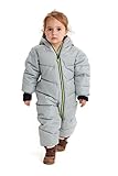 Killtec Kinder Skioverall Karter Mini - Schneeanzug mit Kapuze - 10.000 mm Wassersäule - Skianzug für Mädchen und Jungen, rauchblau, 110/116, 34238-000