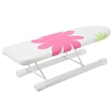 TOYZFRIENDY Faltbares Mini Bügelbrett aus Stahl und Baumwolle Kompakt Platzsparend Multifunktional als Ärmelbrett und Laptop Tisch für Haushalt und Häufiges Bügeln