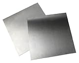 2 Stück 304 Edelstahlplatten, Dicke 0,6 mm, Edelstahl-Unterlegplatten, Metallbleche, geeignet for Projektbasteln(150x150x0.6mm)