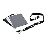 Weißabgleichskarte, PVC, 18% Belichtung, Fotografie für DSLR und Film, Farbkalibrierung, Video mit Landhof und Clip, 3-in-1-Weißabgleich, Balck, Graukarten