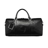 dbramante1928 - Kastrup 2nd Gen. Weekender Leder Reisetasche für Damen & Herren. Tasche mit strukturierten Ledergriffen & einem Schultergurt - Ehtem Vollnarbenleder - Dänisches Design