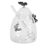 EXHUMKY Kreatives Schmetterlingsglas-honigglas Mit Schöpflöffel Und Deckel, Transparenter Honigbehälter Für Die Küche, Transparentes, Versiegeltes Glas