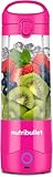 nutribullet Portable NBP003BP, tragbarer Mixer (475ml), wiederaufladbar, Mini Mixer, 4-Klingen-Messer, Tritanbecher, 15+ Zyklen pro Ladung, to-go, USB-C Aufladung, Pink