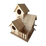 Genérico Vogelkästen - Vogelbox | Vogelkästen | unbemalte Vogelhäuschen | Holz zum Bemalen | Vogelhäuschen im Bauernhausstil, Vogelhütte, handwerkliche Malerei für Kinder, Dekoration