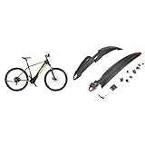 Fischer E-Mountainbike, MONTIS 5.0i E-Bike MTB für Damen und Herren & Unisex Spritzschutz Set 26 29, Schwarz, Uni EU