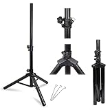 1,2m Dreibein Stativ Aluminium ALU für Sat Anlage mit 3x Zeltheringe Stahl SAT Tripod Ständer Satelliten Schüssel Halterung Antennenstativ für Camping, Balkon, Garten, Terrasse, Wohnmobil (Aluminium)