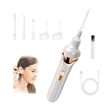 Ohrenschmalz Entferner Sauger mit Led-Licht, Elektrisch Ohrenreiniger Sauger Schmerzlos und Sicher, mit Usb-Datenkabel, ErsatzlöFfeln und ReinigungsbüRste, für Erwachsene und Kleinkinder