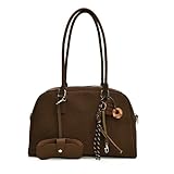 YIMAISZQ Schultertasche Damen Großgröße Frauen Bowling -Taschen Farbe Große Kapazität Schulter -Cross -Body -Tasche Mit Langen Gurthandtaschen-kaffee-40x25x13cm