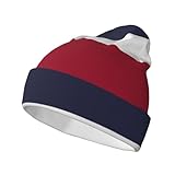 DngSer Strickmütze - Wintermütze mit Thailand-Flaggen-Druck, warme Totenkopfmütze, perfekt für kaltes Wetter und Outdoor, Schwarz