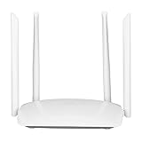 4G LTE Router, Langlebiger 2,4G 300M Wireless WiFi Router 4 High Gain Antenne für Büro (EU-Stecker 100-240 V)