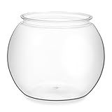 BUGUUYO Aquarium rundes Fischglas tragbares Fischglas Kunststoff für Zuhause und Büro Dekoration