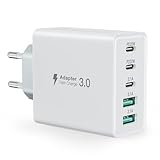 USB C Ladegerät,5 Ports Schnellladegerät Ladegerät USB C,50W Mehrfach Ladegerät PD 3.0 Power Adapter Netzteil für Phone 15/14/12/11/SE/XS/8/7/Samsung