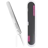 Splitterpinzette,Chirurgische Pinzette,Feine Pinzette,Pickel Pinzette,Mitesserpinzette Präzisions,Nadel Pickel Aufstechen,Splitterpinzette zum Entfernen von Blackheads Extraktor-Gerade Spitzen