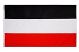 PHENO FLAGS Deutsches Kaiserreich Flagge, 90x150cm - Wetterfeste schwarz weiß rote Flagge mit Doppelnaht und Metallösen, Deutschland 1870-1919