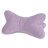Leseknochen Cord Rosa Nackenkissen Knochenkissen Nackenrolle Lesekissen Öko-Tex 100 zertifiziert und 60°C waschbar - Kissen für Nacken, Knie oder Bauch zum Lesen oder Relaxen - 38x19x19 cm