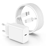 iPhone 14 Schnellladegerät, 20W USB C Ladegerät mit Ladekabel original 2M Lightning to USB C Kabel für Apple iPhone 14 Pro/14 Pro Max/14 Plus/13 Pro/12 Mini/11/XS/iPad Netzteil Stecker Apple Adapter