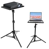 MAGICLULU Verstellbarer Projektorständer Mit Tablett Tragbarer Stativhalter Für Beamer Geeignet Für Tisch Boden Und Nachttisch Stabile Abs Eisenkonstruktion